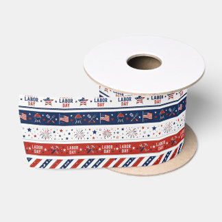 Labor Day Patriotic for Gifts Crafts And Party Satin Ribbon