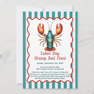 Labor Day Shrimp Boil Invitation – Patriotic Sea