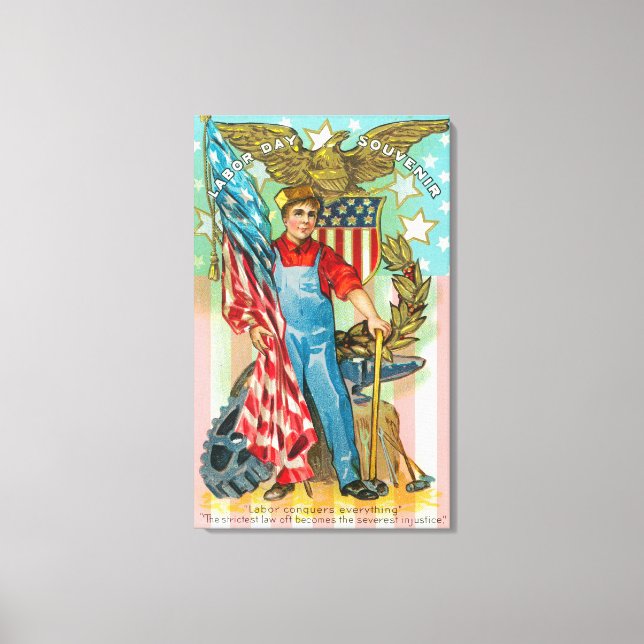 Labor Day Souvenir Canvas Print (Front)