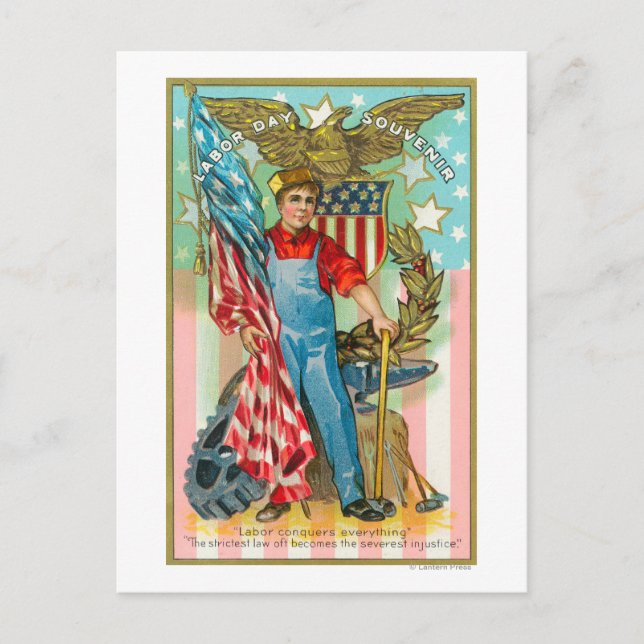 Labor Day Souvenir Postcard (Front)