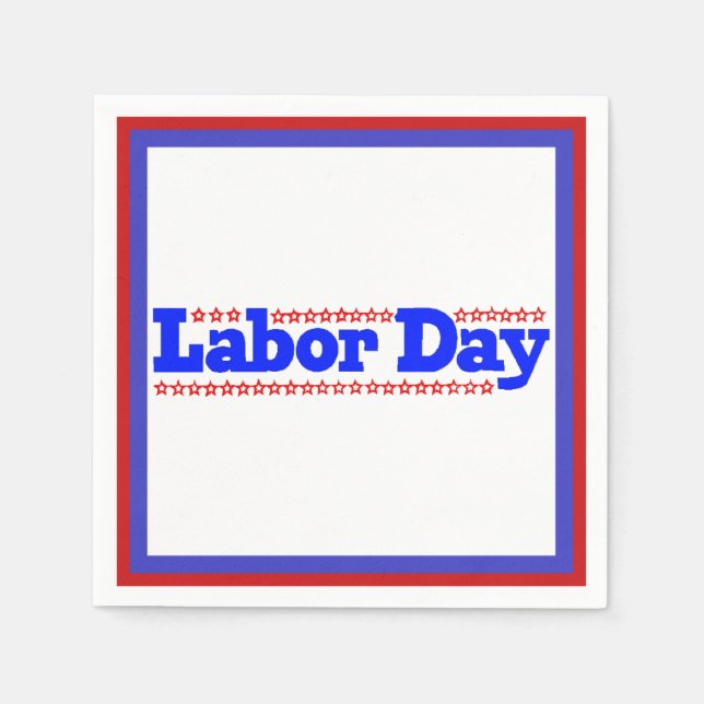 Labor Day Stars - Paper Napkins (Front)
