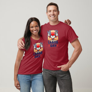 Labor Day Strong Worker Hands Illustration T-Shirt