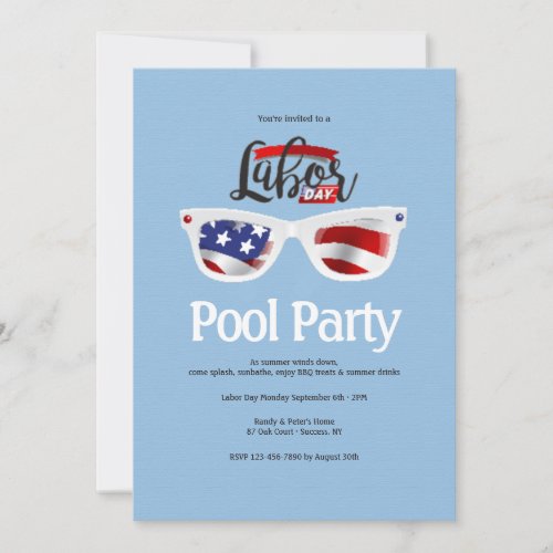 Labor Day Sunglasses Invitation