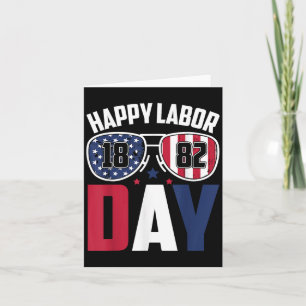 Labor Day Sungles 1882 American Flag Men Women Kid Card