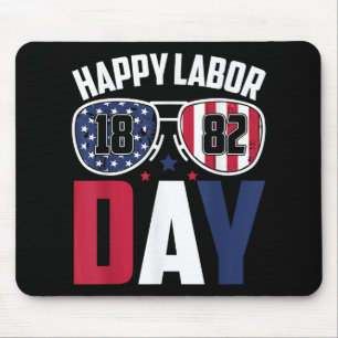 Labor Day Sungles 1882 American Flag Men Women Kid Mouse Pad