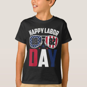 Labor Day Sungles 1882 American Flag Men Women Kid T-Shirt