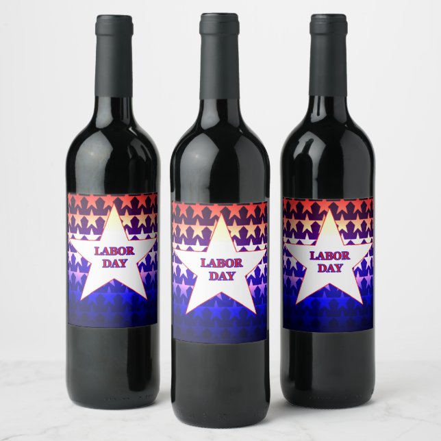 Labor Day Wine Label (Bottles)