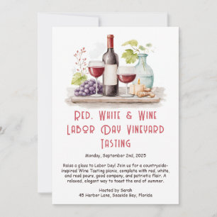 Labor Day Wine Tasting Invitation – Patriotic Vine