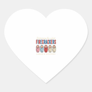 Labor & Delivery Firecrackers Cute Baby Nurse Desi Heart Sticker