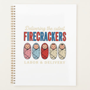 Labor & Delivery Firecrackers Cute Baby Nurse Desi Planner