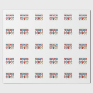 Labor & Delivery Firecrackers Cute Baby Nurse Desi Wrapping Paper