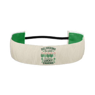 Labor & Delivery Lucky Charm Nurse Shamrock  Athletic Headband