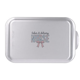 Labor & Delivery Nurse Floral Bow Vintage Shirt De Cake Pan