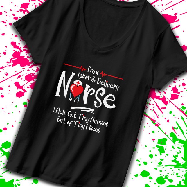 Labor Delivery Nurse Gift - RN Nurse - LD Nurse T-Shirt (Celebrate your passion & dedication with this tribute to caregivers who make a difference! -Teemixer)