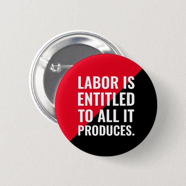 Labor is Entitled to All It Produces Button (Front & Back)