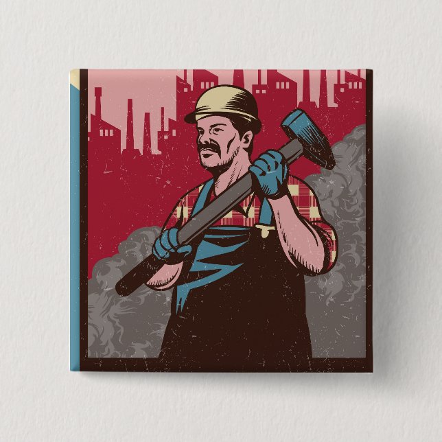 Labor Man Button (Front)