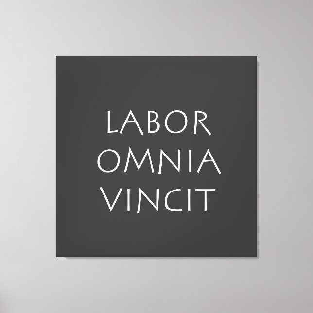 Labor omnia vincit canvas print (Front)