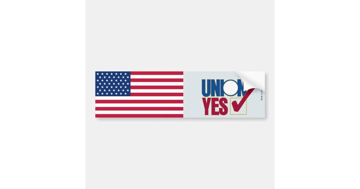 Union Yes Bumper Sticker