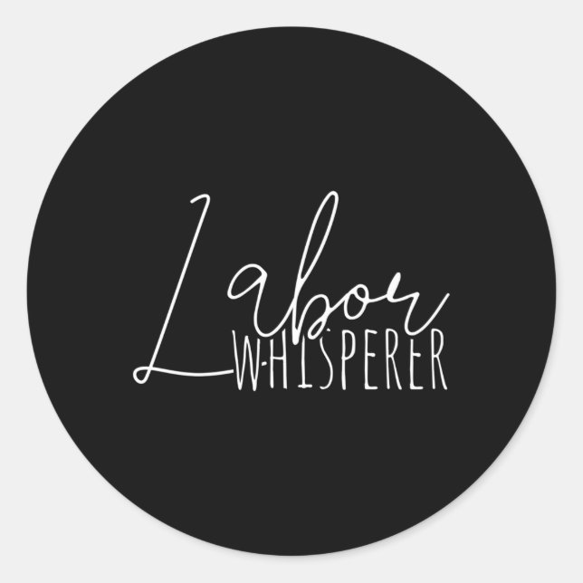 Labor Whisperer Doula Classic Round Sticker (Front)