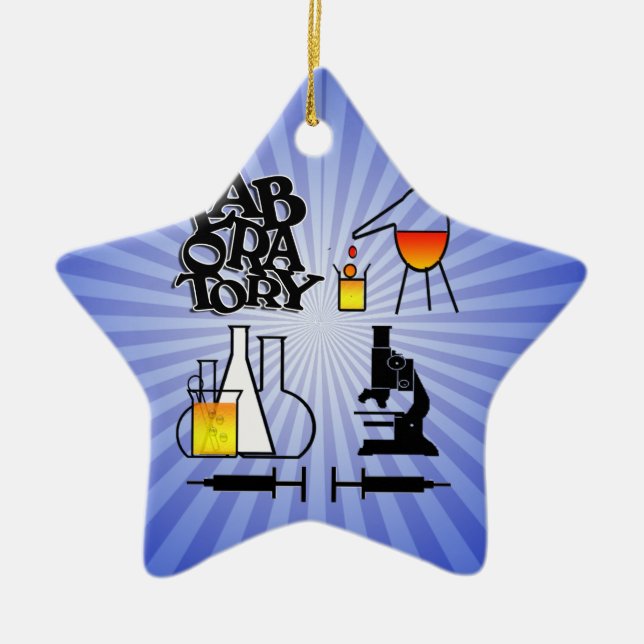 LABORATORY 4 SQUARE LOGO CERAMIC ORNAMENT (Front)