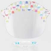 Laboratory Beakers Science Teacher Face Shield (Front w/Glasses)