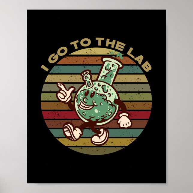 Laboratory chemistry science humor T-Shirt Keychai Poster (Front)