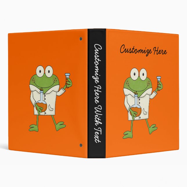 Laboratory Frog 3 Ring Binder (Background)
