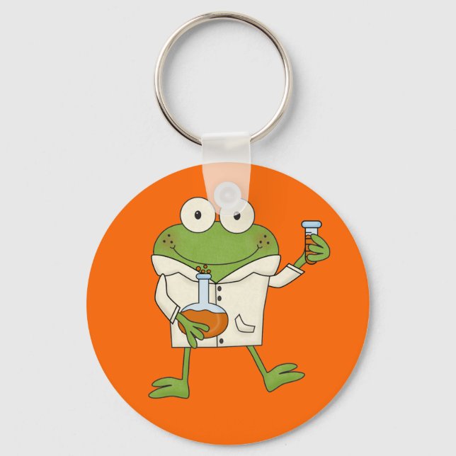 Laboratory Frog Keychain (Front)