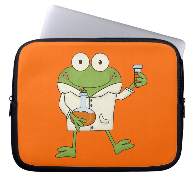 Laboratory Frog Laptop Sleeve (Front)