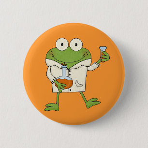 Laboratory Frog Pinback Button