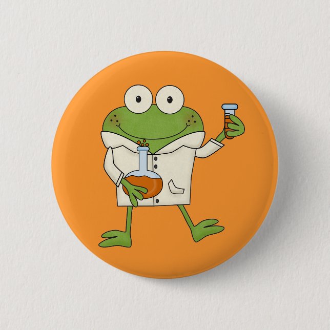 Laboratory Frog Pinback Button (Front)
