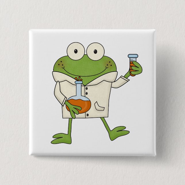 Laboratory Frog Pinback Button (Front)