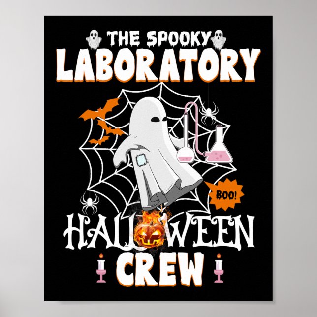 Laboratory Halloween Crew Spooky Medical Lab Scien Poster (Front)