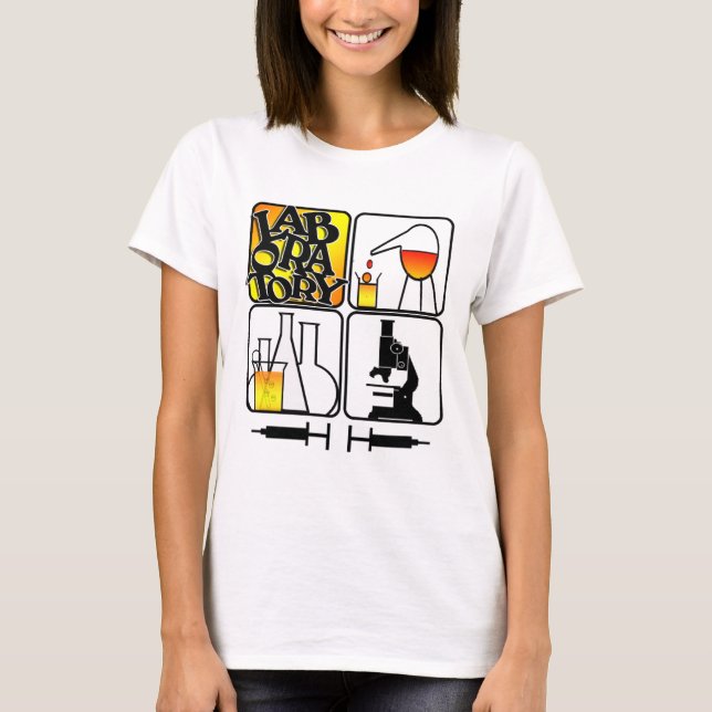 LABORATORY LOGO 4 SQUARE - LAB ICONS T-Shirt (Front)
