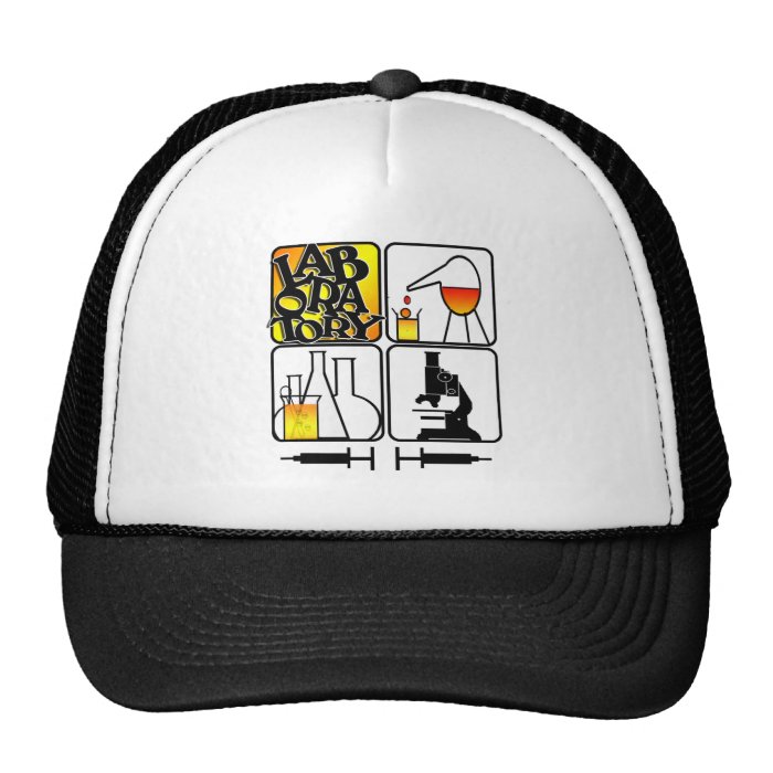 LABORATORY LOGO 4 SQUARE   LAB ICONS TRUCKER HAT