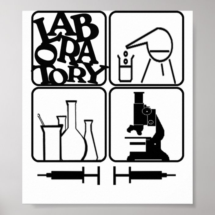 Laboratory Print Beakers Syringes