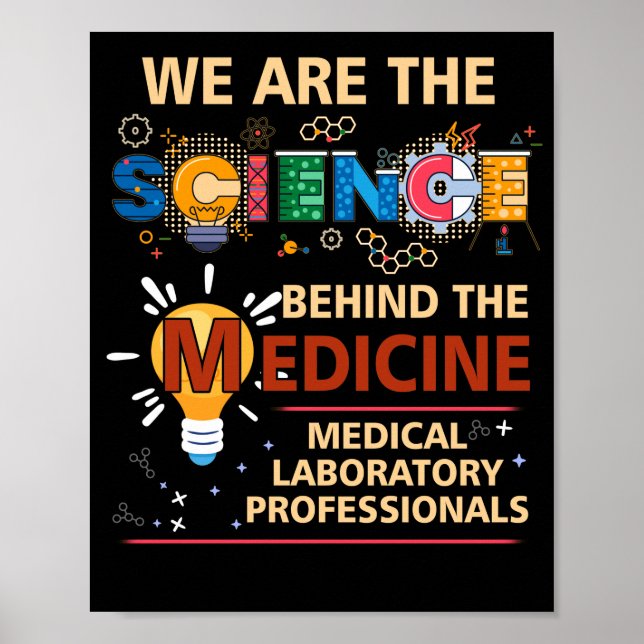 Laboratory Science Lab Tech We Are The Science Poster (Front)