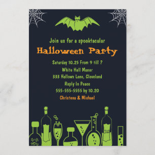 Laboratory Spooktacular Halloween Invitations