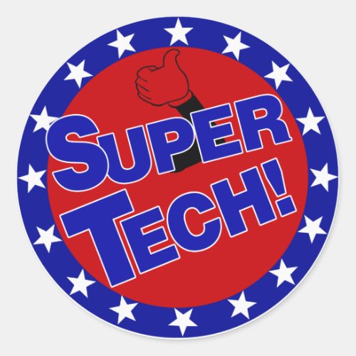 LABORATORY SUPER TECH CLASSIC ROUND STICKER