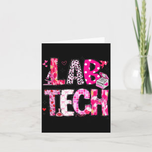 Laboratory Tech Valentines Day Medical Lab Tech La Card