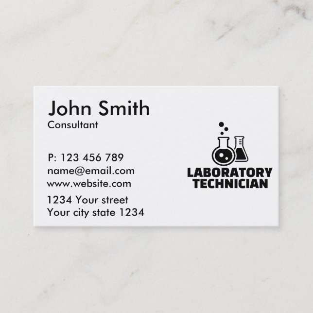 Laboratory technician business card (Front)