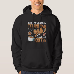 Laboratory Technician Cats Coffee Science Lab Tech Hoodie