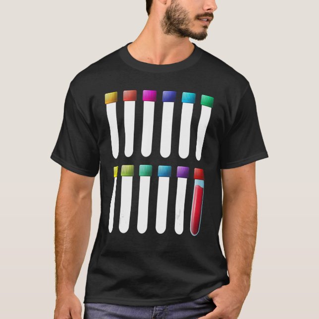 Laboratory Test Tubes Phlebotomist Phlebotomy Men  T-Shirt (Front)