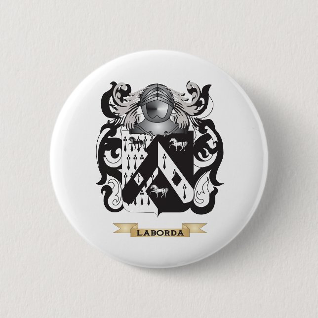 Laborda Coat of Arms (Family Crest) Button (Front)
