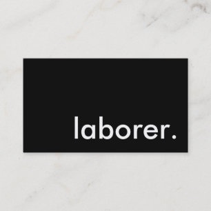 laborer. business card