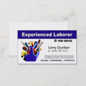 Laborer Handyman Home Repair Construction Business Card (Front/Back)