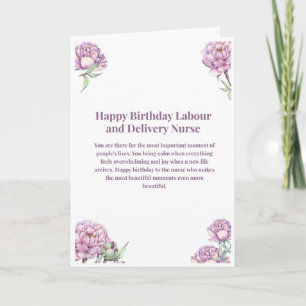 Labour and Delivery Nurse Birthday Card