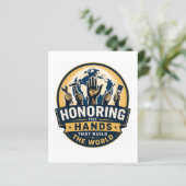 Labour Day Flat Card (Standing Front)