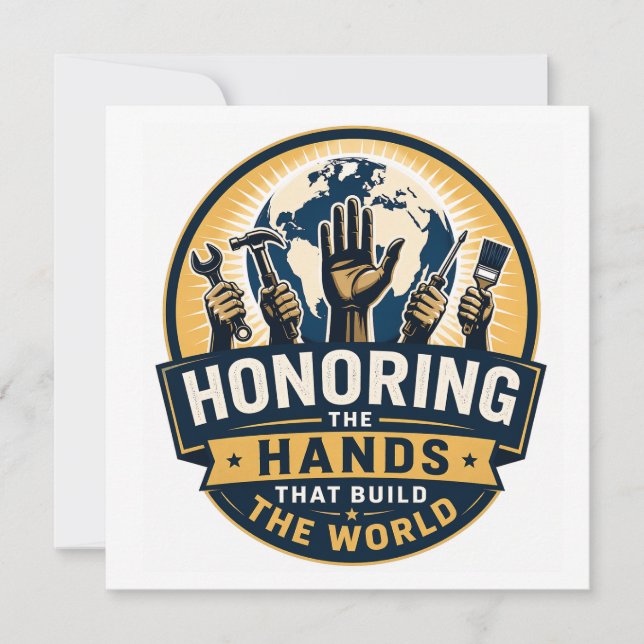 Labour Day Flat Card (Front)