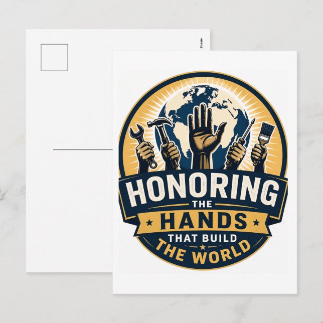 Labour Day  Holiday Postcard (Front/Back)